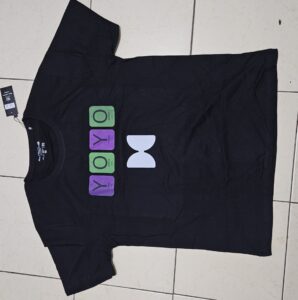 Shirt with colorful blocks spelling “YOYO” and a white yo-yo graphic below.